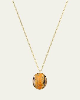 JIA JIA 14K Bumble Bee Jasper Long Pendant Necklace