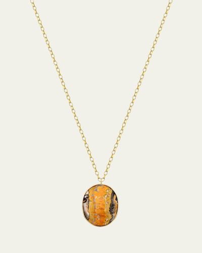 JIA JIA 14K Bumble Bee Jasper Long Pendant Necklace