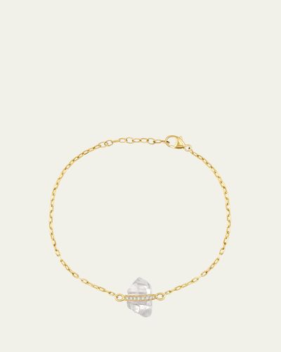 JIA JIA 14K Crystal Quartz Diamond Bar Bracelet