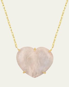 JIA JIA 14K Rainbow Moonstone Heart Necklace