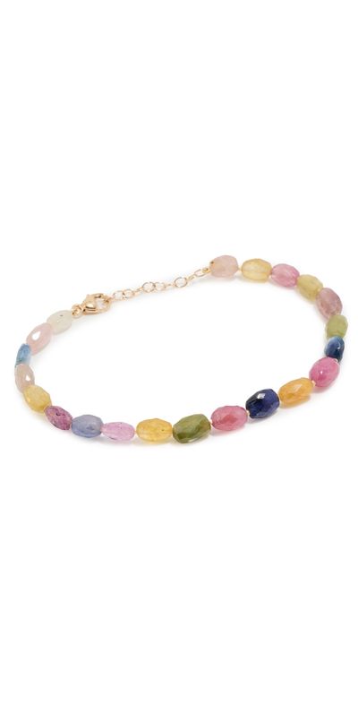 JIA JIA JIA JIA 14k Large Rainbow Sapphire Candy Bracelet Rainbow One