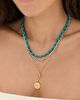 JIA JIA JIA JIA 14k Mini Blue Green Stripe Opal Necklace Blue Green One - 3