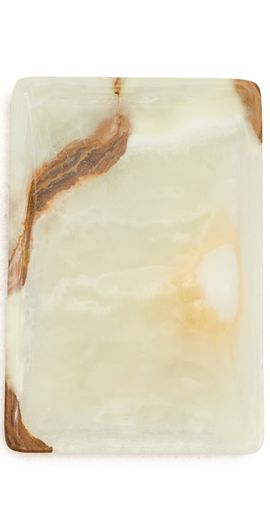 JIA JIA JIA JIA Onyx Small Rectangular Tray Green Onyx One