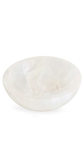 JIA JIA JIA JIA Selenite Round Bowl Crystal Quartz One