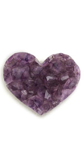 JIA JIA JIA JIA Small Amethyst Druzy Heart Amethyst One