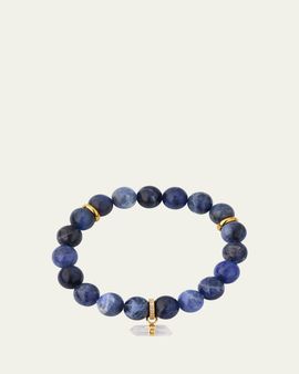 JIA JIA Uluwatu Sodalite 14K Gold Bar Crystal Bracelet