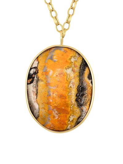 Jia Jia Women's Treasure 14K Yellow Gold & Bumblebee Jasper Pendant Necklace