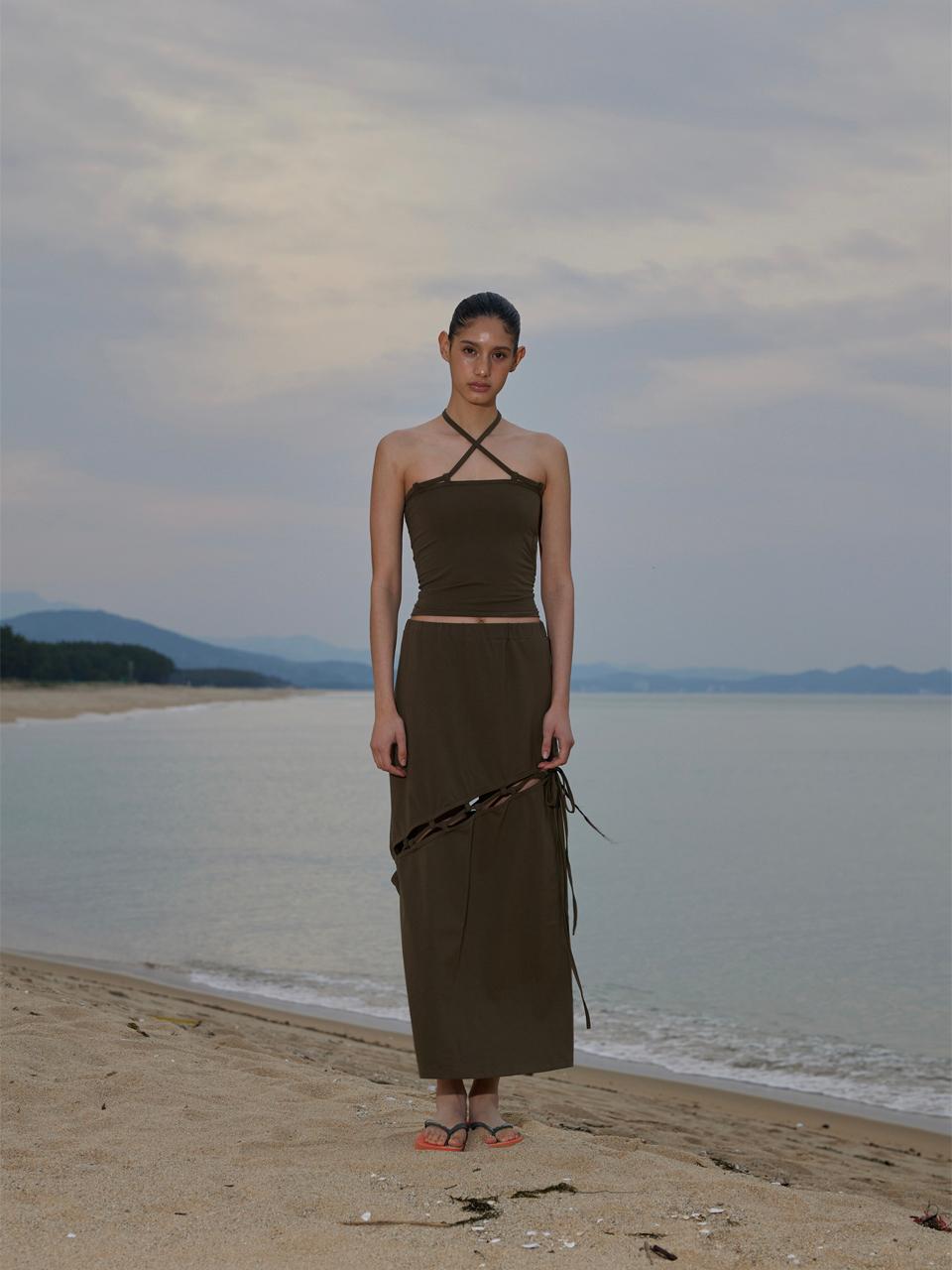 jijivisha Connect Long Skirt_Khaki
