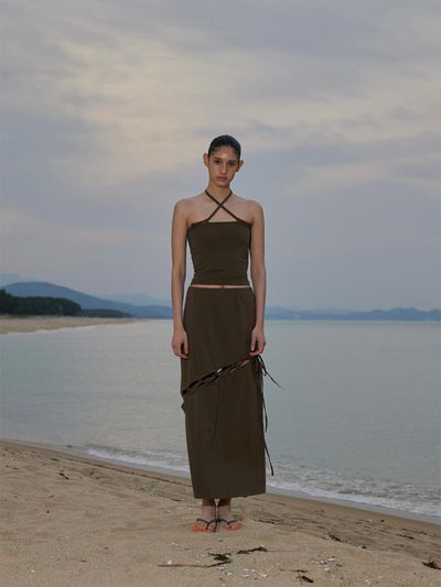 jijivisha Connect Long Skirt_Khaki
