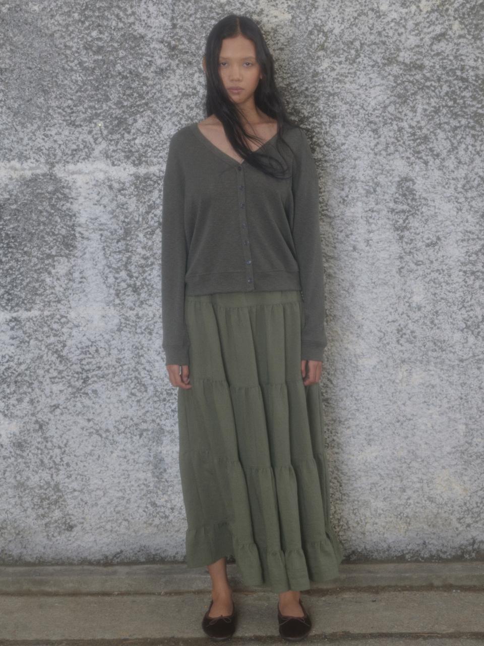 jijivisha Khaki Basic Cardigan