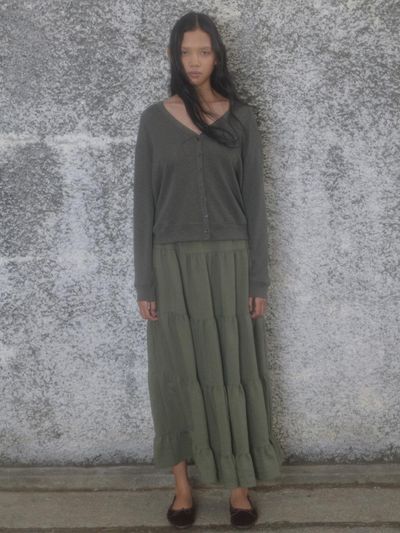 jijivisha Khaki Basic Cardigan