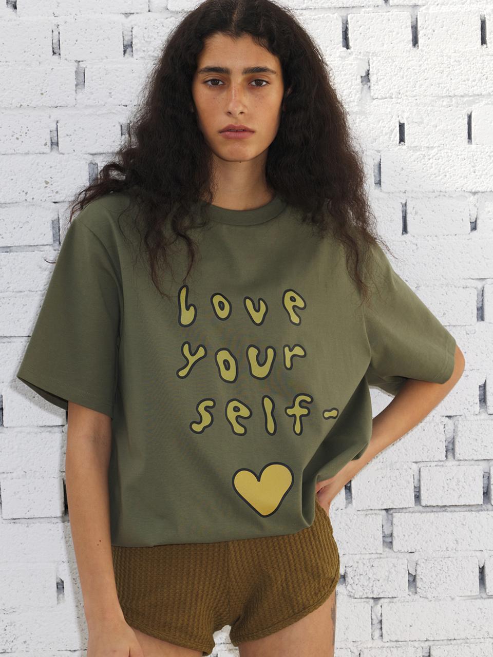 jijivisha Love Yourself T-shirt - Khaki