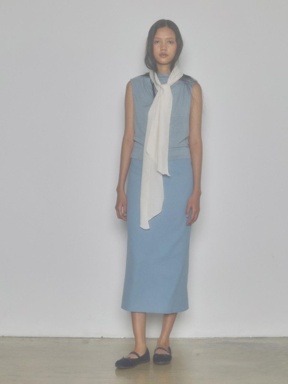 jijivisha Square Long Skirt (Sky Blue)