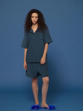 jijivisha Terry Bermuda Shorts - Blue