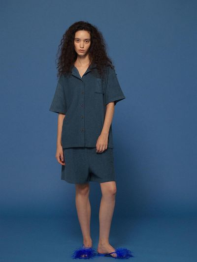 jijivisha Terry Bermuda Shorts - Blue