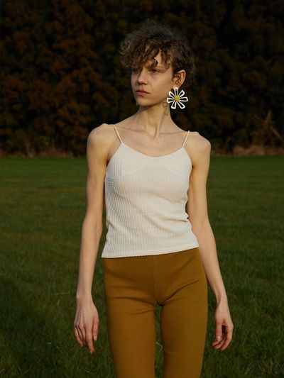 jijivisha Vanilla Crochet Top