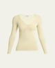 Jil Sander Cashmere-Silk V-Neck Sweater - 1