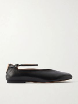 JIL SANDER Elyss leather ballet flats