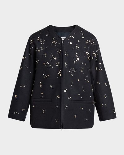 Jil Sander Embellished Wool Zip Jacket