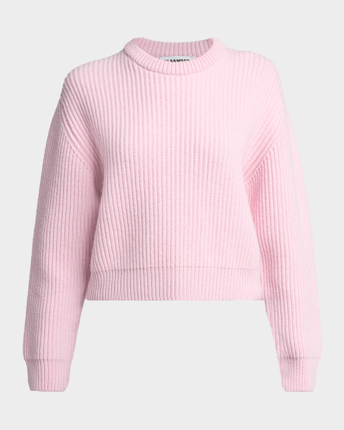 Jil Sander English Rib Wool Crewneck Sweater