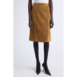 Jil Sander Jil Sander A-Line Suede Skirt