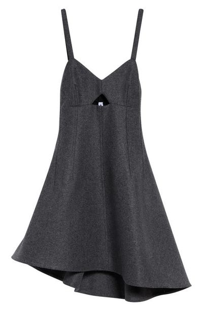 Jil Sander Jil Sander Asymmetric Wool Bustier Dress