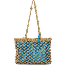 Jil Sander Jil Sander Beige & Blue Tangle Net Tote