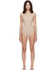 Jil Sander Jil Sander Beige Sleeveless Bodysuit - 1