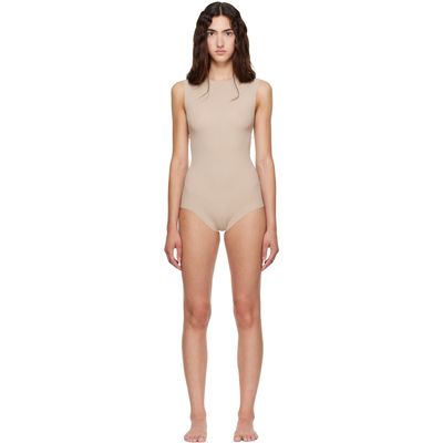 Jil Sander Jil Sander Beige Sleeveless Bodysuit
