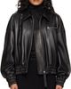 Jil Sander Jil Sander Black Blouson Leather Jacket - 1