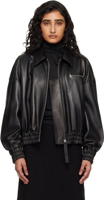 Jil Sander Jil Sander Black Blouson Leather Jacket