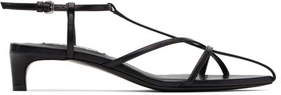Jil Sander Jil Sander Black Cage Low Heeled Sandals