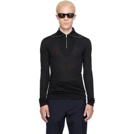 Jil Sander Jil Sander Black LS Zip Polo