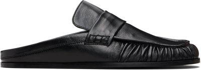 Jil Sander Jil Sander Black Moc Toe Loafers