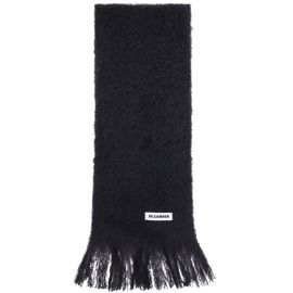 Jil Sander Jil Sander Black Plain Mohair Wool Scarf