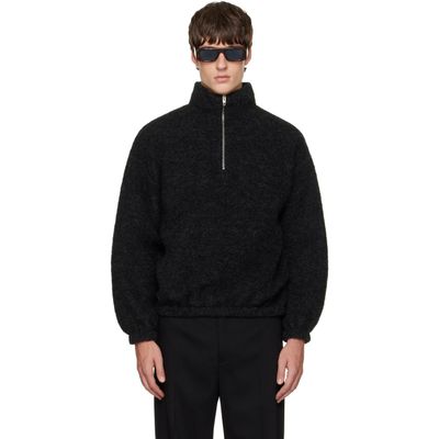 Jil Sander Jil Sander Black Quarter-Zip Sweater