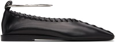 Jil Sander Jil Sander Black Ring Ballerina Flats