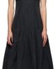Jil Sander Jil Sander Black Ruched Midi Dress - 1
