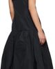 Jil Sander Jil Sander Black Ruched Midi Dress - 3