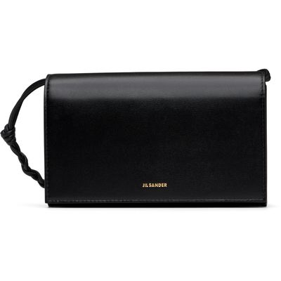 Jil Sander Jil Sander Black Strap Tangle Wallet Bag