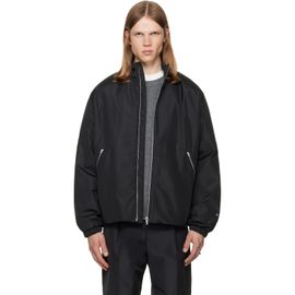Jil Sander Jil Sander Black Taffeta Padded Blouson Jacket