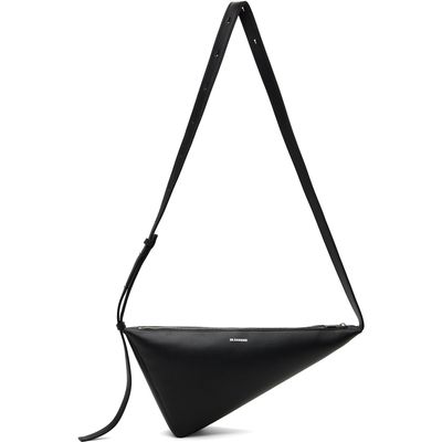 Jil Sander Jil Sander Black Triangle Crossbody Bag
