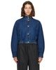 Jil Sander Jil Sander Blue Denim Padded Blouson Jacket - 1