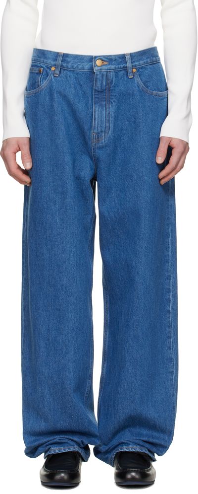 Jil Sander Jil Sander Blue Faded Jeans