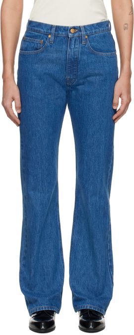 Jil Sander Jil Sander Blue Flared Denim Jeans
