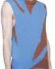 Jil Sander Jil Sander Blue Intarsia Vest - 2