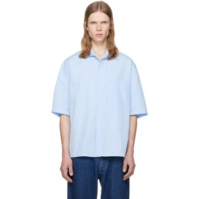 Jil Sander Jil Sander Blue Lightweight Cotton Poplin Shirt