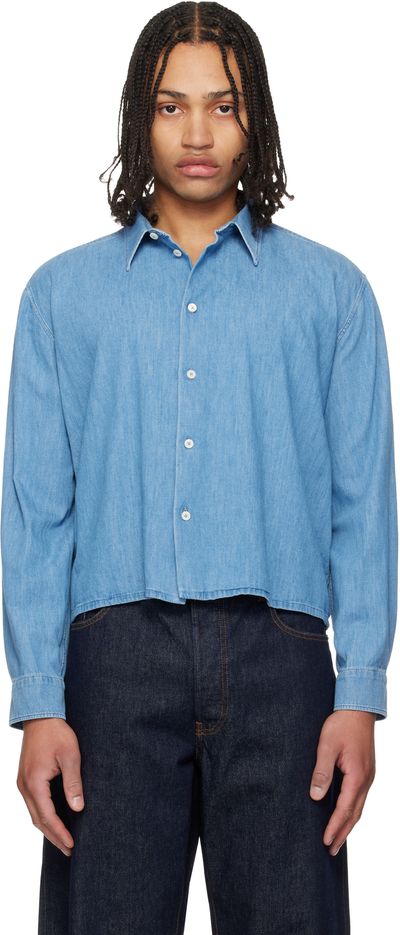 Jil Sander Jil Sander Blue Treated Shirt