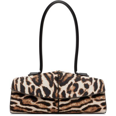 Jil Sander Jil Sander Brown & Beige Linea Shoulder Bag