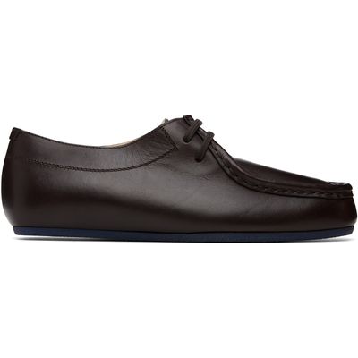 Jil Sander Jil Sander Brown & Blue Hood Lace-Up Derbys